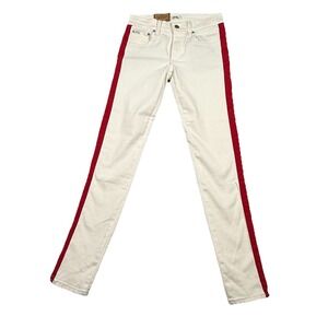 New Polo‎ Ralph Lauren Women's Off White Tompkins Skinny Jeans 26